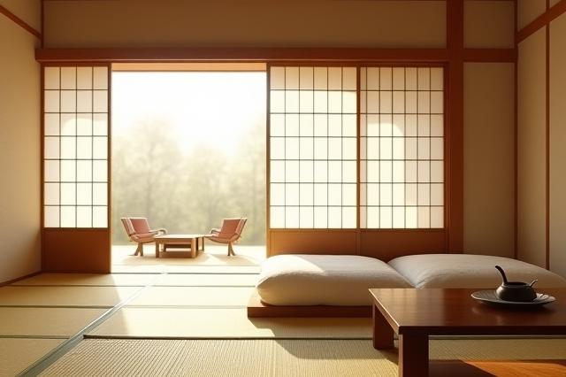 伝統的な日本の旅館の部屋