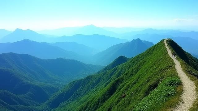 丹沢山地の雄大な稜線