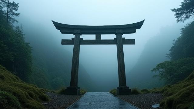 大山山頂にある寺院