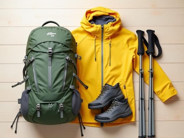 高品質なハイキングギアのセット